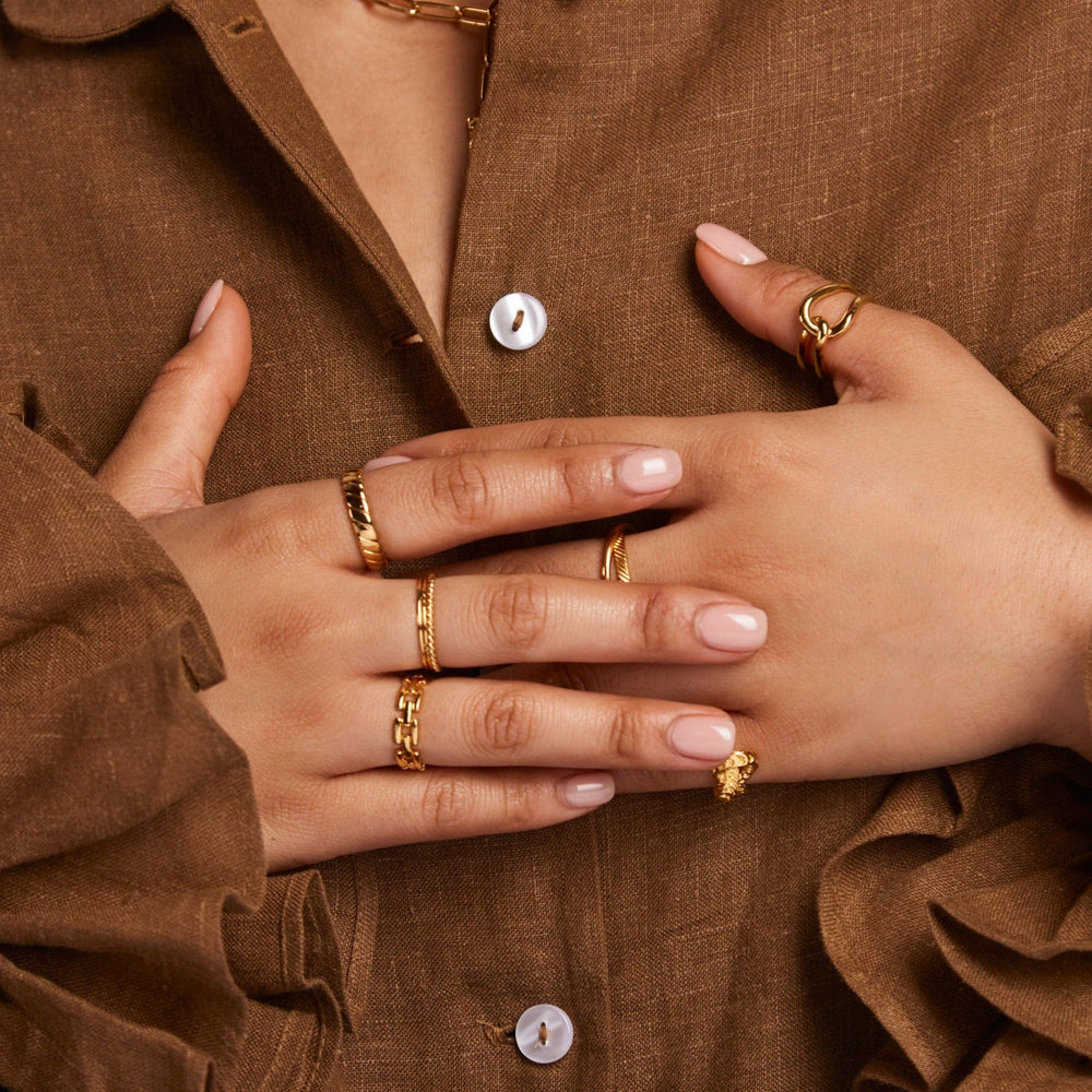 Rings Interlocking Open Adjustable Ring Orelia Jewellery