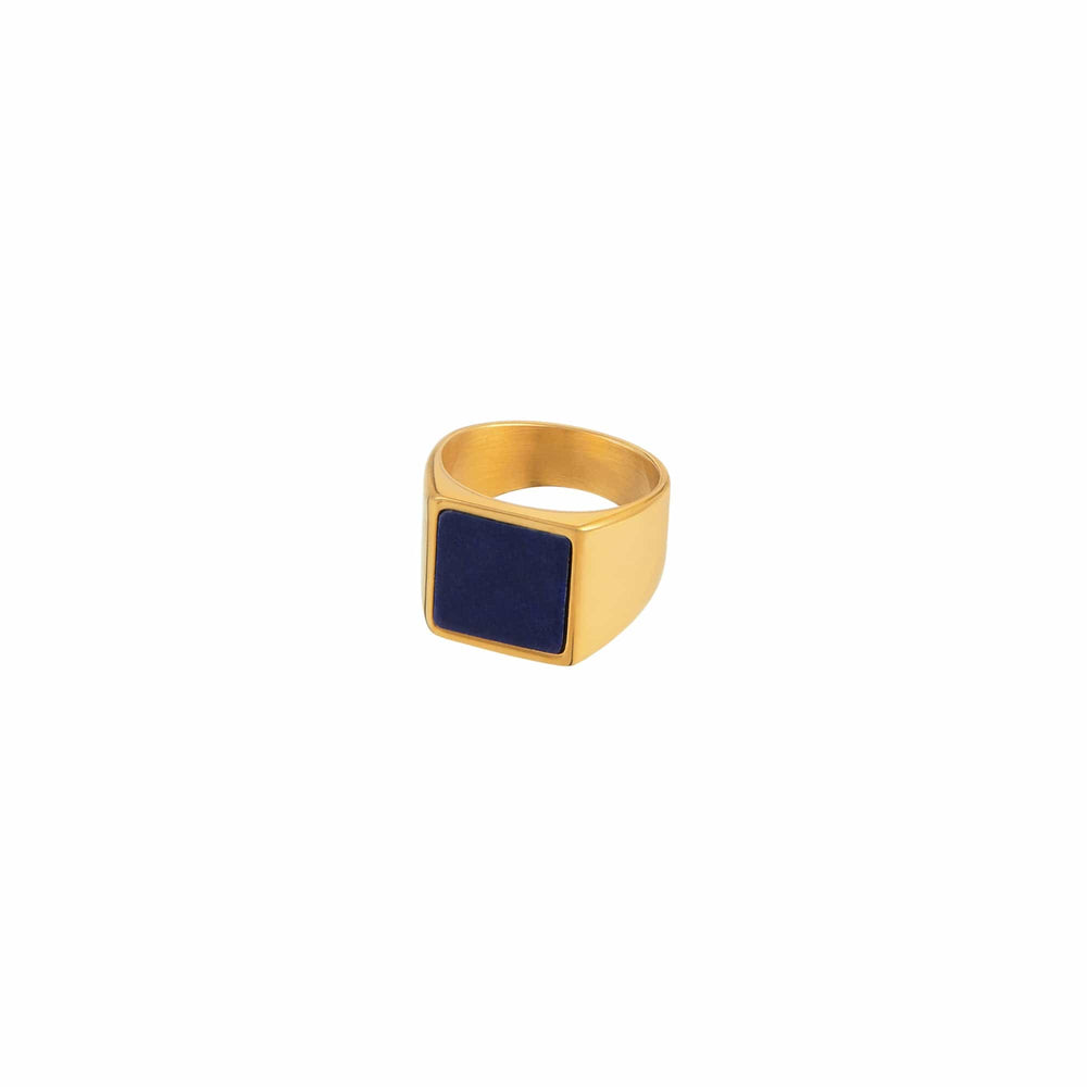 Rings Lapis Signet Ring Orelia Jewellery