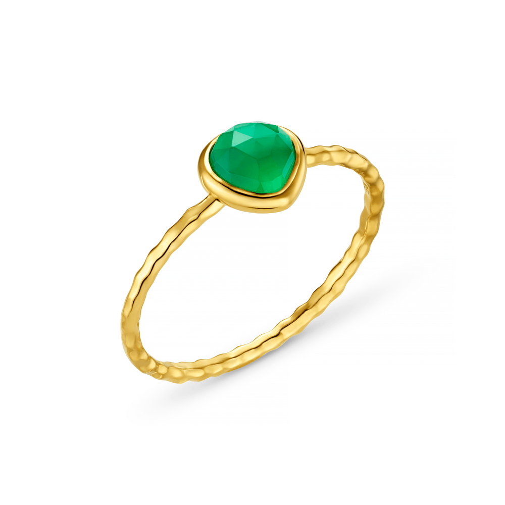 Rings LUXE Green Onyx Teardrop Ring Orelia Jewellery