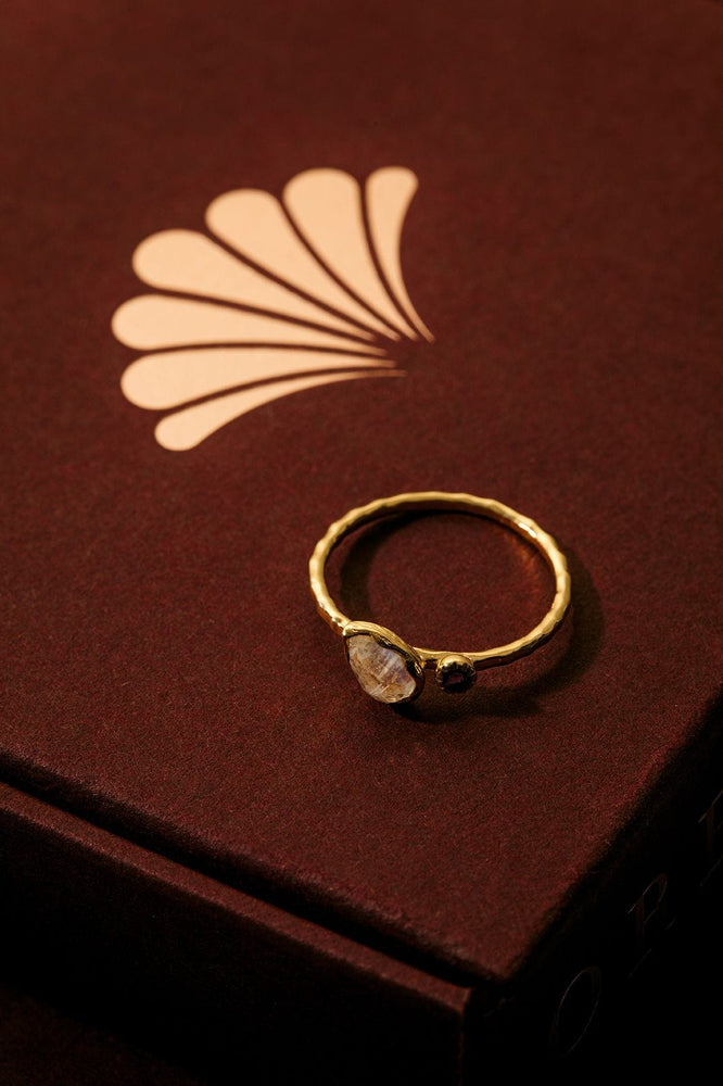 Rings LUXE Moonstone Semi-Precious Ring Orelia Jewellery