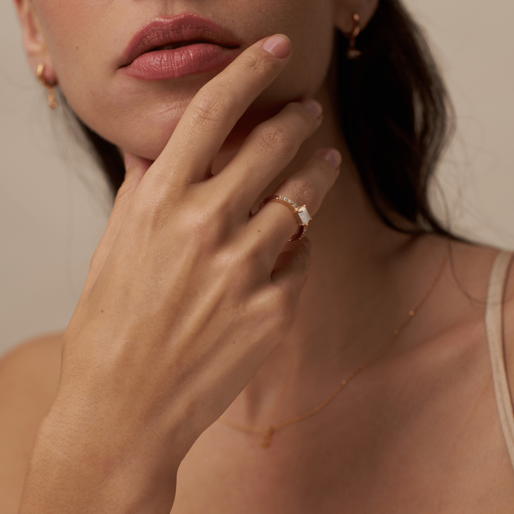 Rings Opal & Crystal Ring Orelia Jewellery