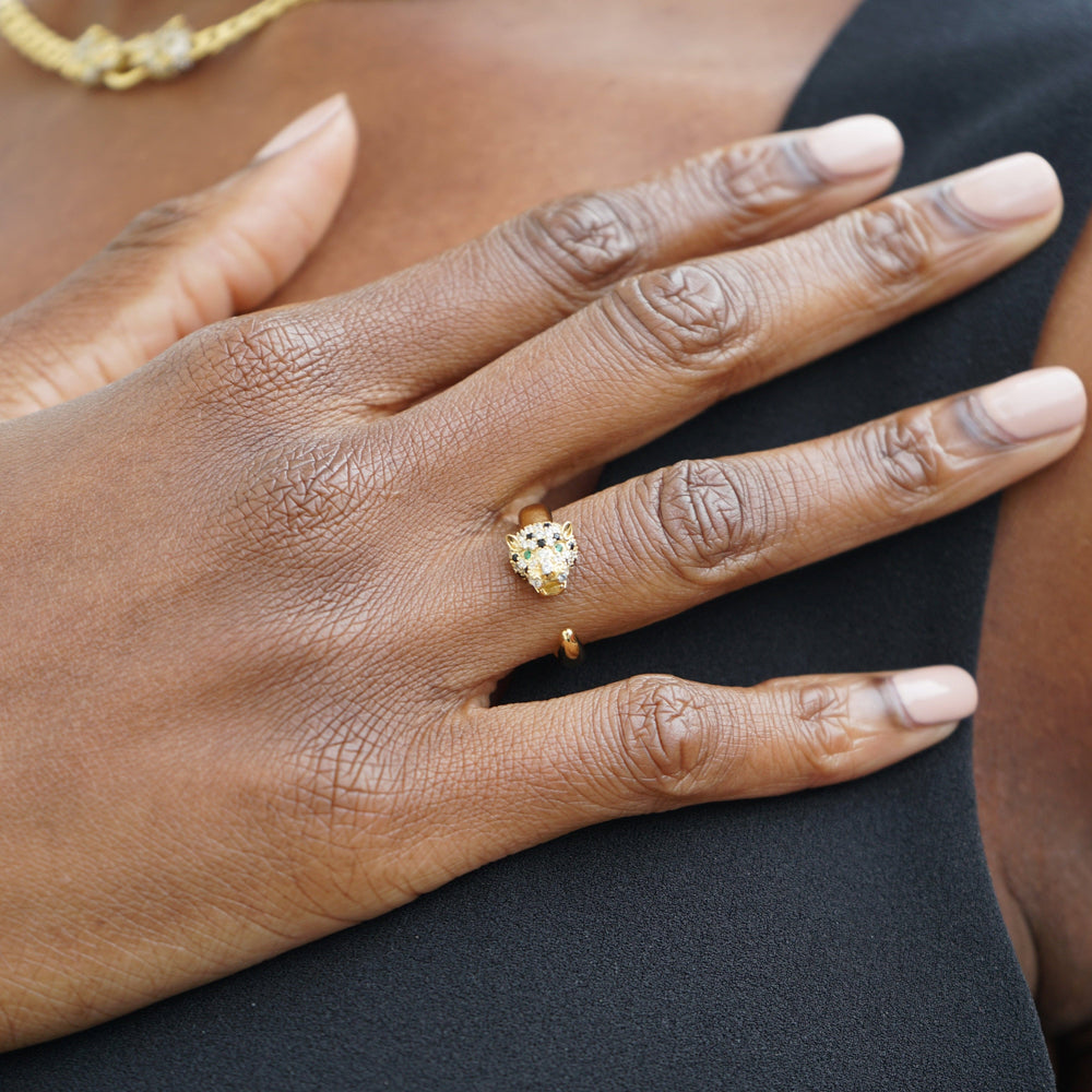Rings Pave Panther Ring Orelia Jewellery