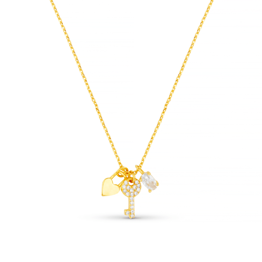 Short Necklace Charm Cluster Necklace Orelia Jewellery