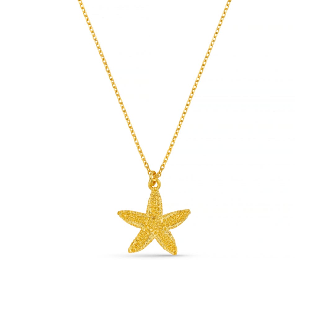 Short Necklace Default Textured Starfish Necklace Orelia Jewellery