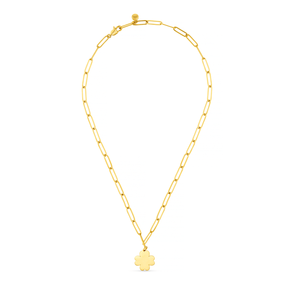 Short Necklace LUXE Polished Clover Necklace Orelia Jewellery
