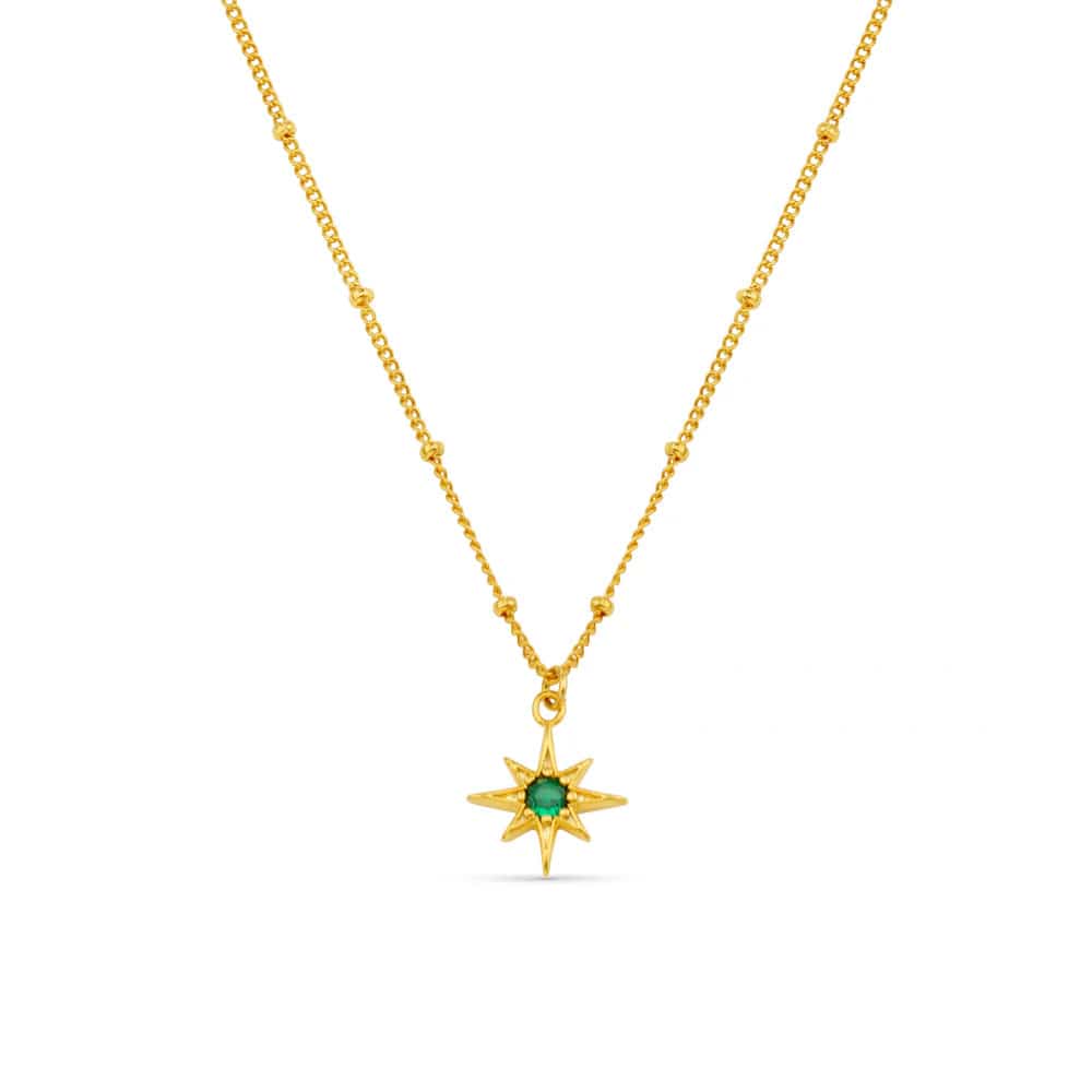 Short Necklace ONE Free Emerald Star Necklace When You Spend £75 Orelia Jewellery