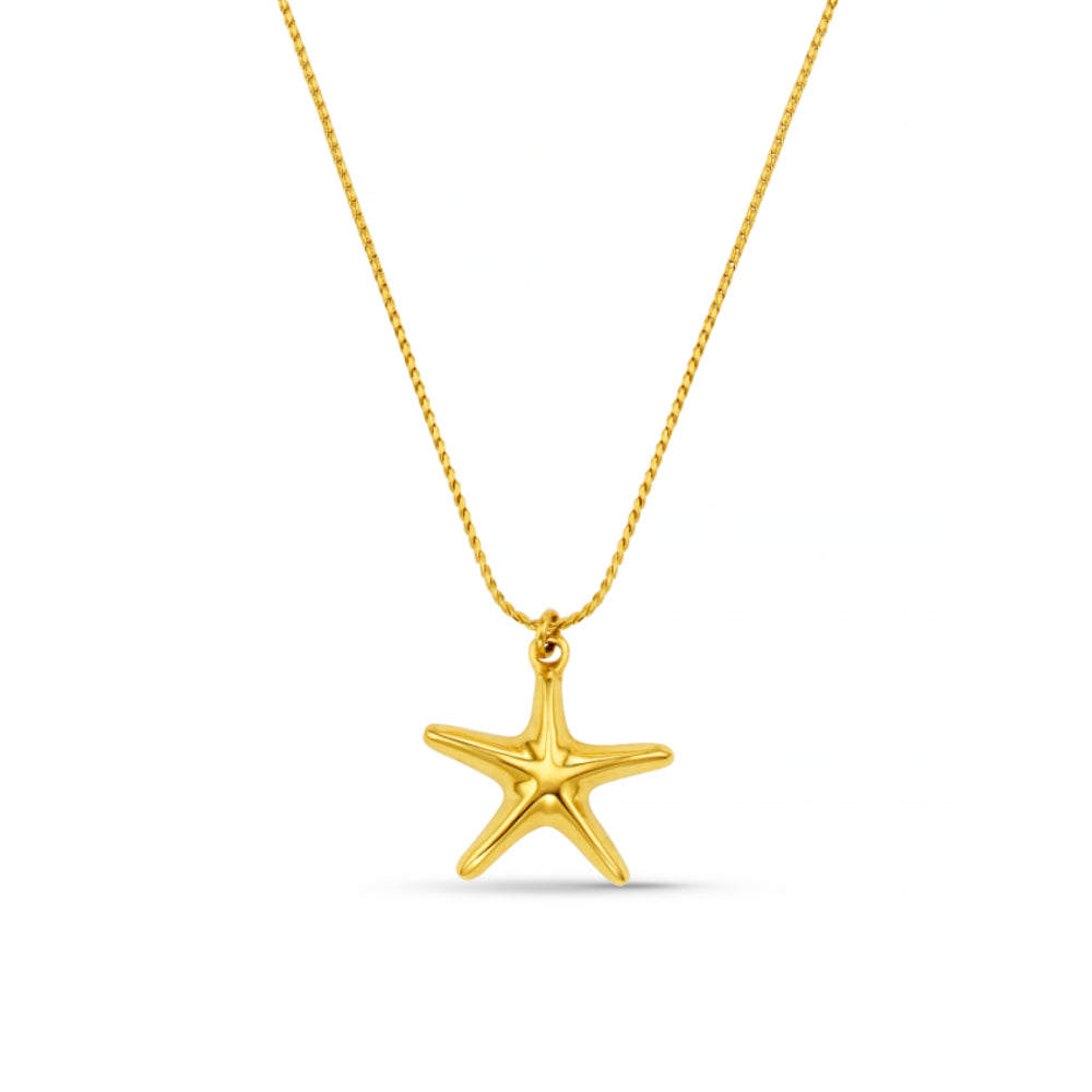 Short Necklace ONE LUXE Starfish Charm Necklace Orelia Jewellery