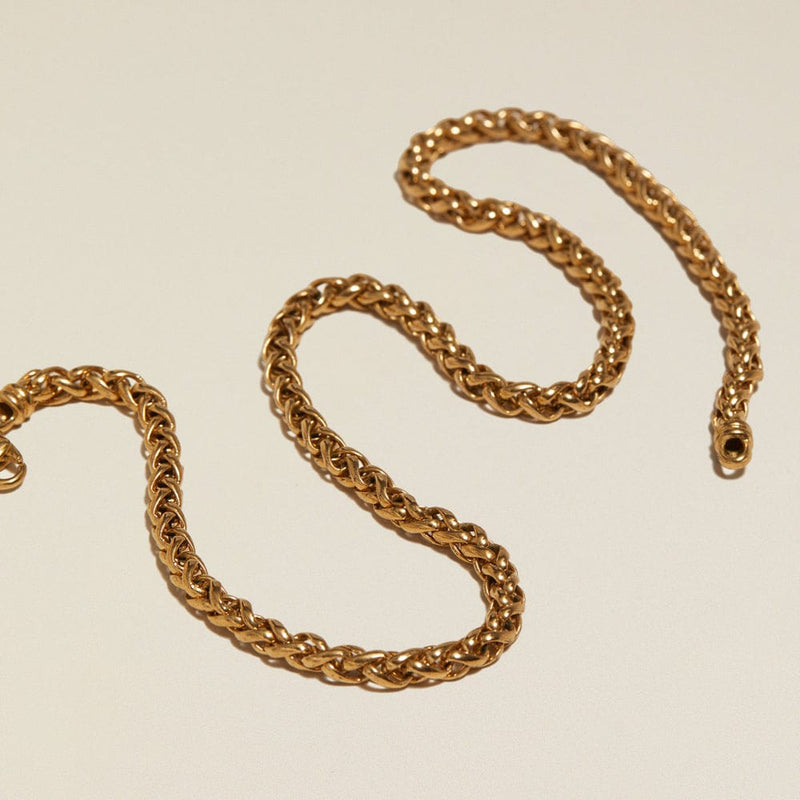 Short Necklace ONE Vintage Braided Chain Necklace Orelia Jewellery