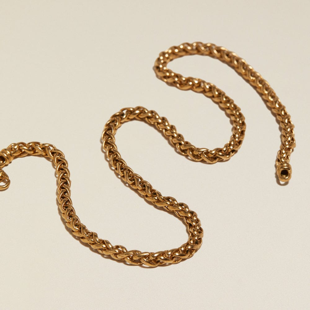 Short Necklace ONE Vintage Braided Chain Necklace Orelia Jewellery