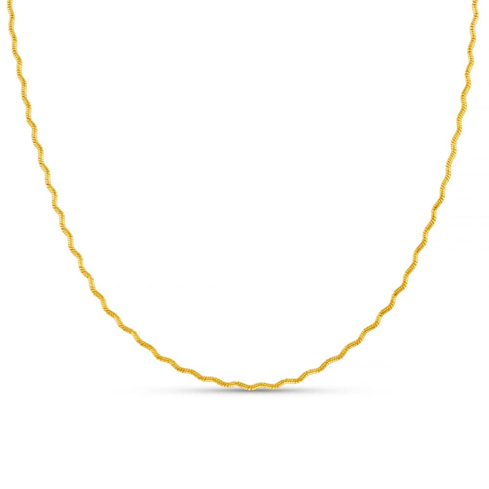 Short Necklace ONE Wave Chain Necklace Orelia Jewellery