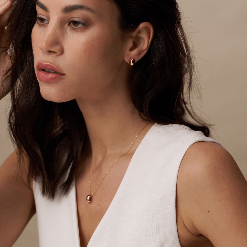 Short Necklace Polished Drop Chain Necklace Orelia Jewellery