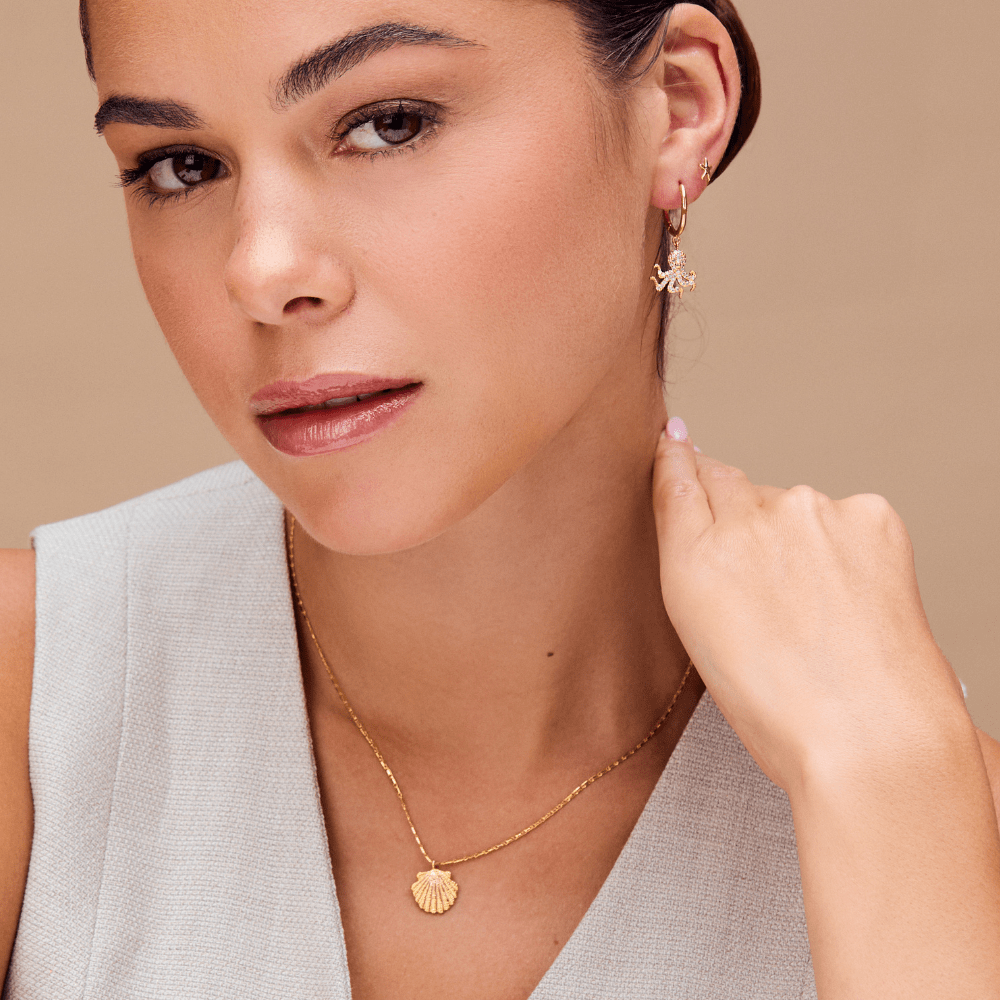 Short Necklace Shell Charm Necklace Orelia Jewellery