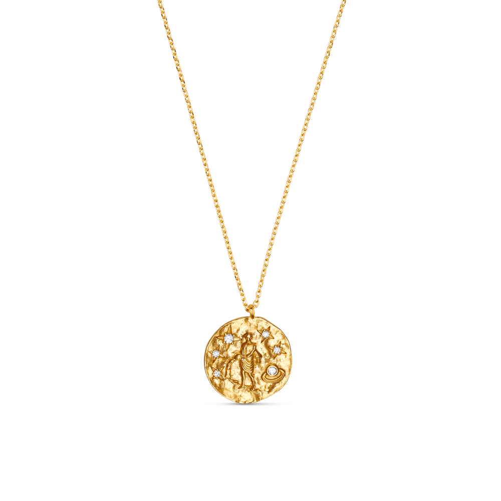 Short Necklaces Aquarius Zodiac Necklace Orelia Jewellery