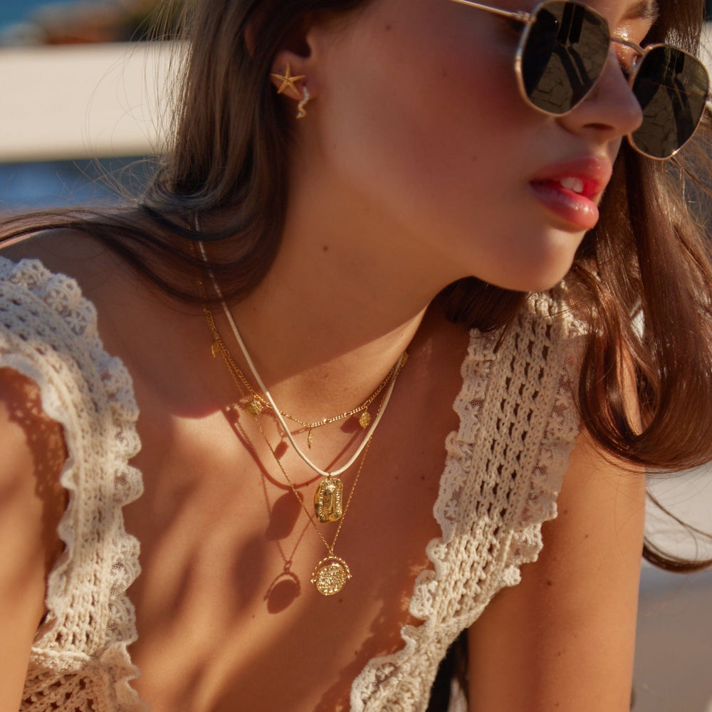 Short Necklaces Coin Spinner Necklace - Gold Orelia Jewellery