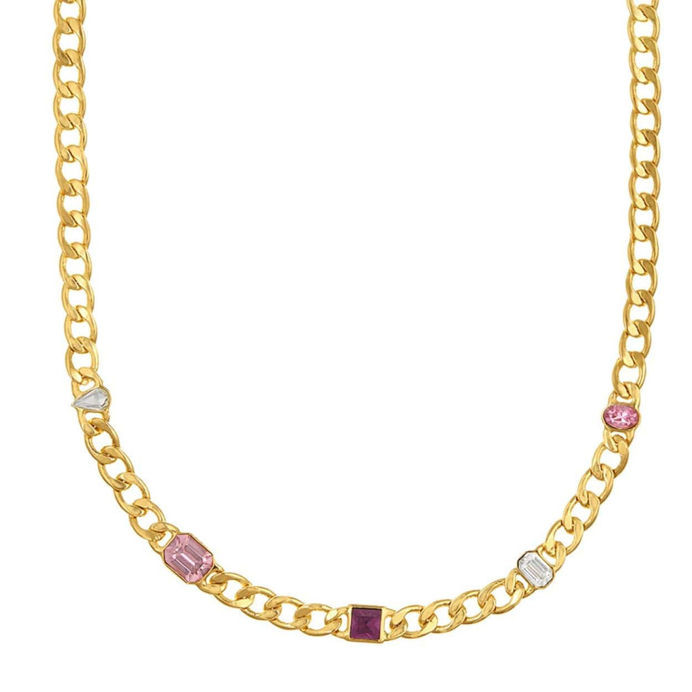 Short Necklaces Embellished Mixed Gem Necklace Orelia Jewellery