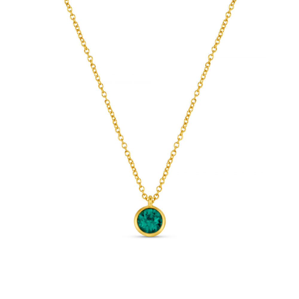Short Necklaces Emerald Necklace Made With Swarovski® Crystals - Gold Orelia Jewellery