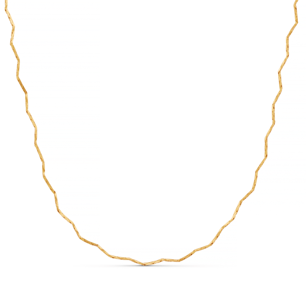 Short Necklaces Fine Wave Chain Necklace - Gold Orelia Jewellery