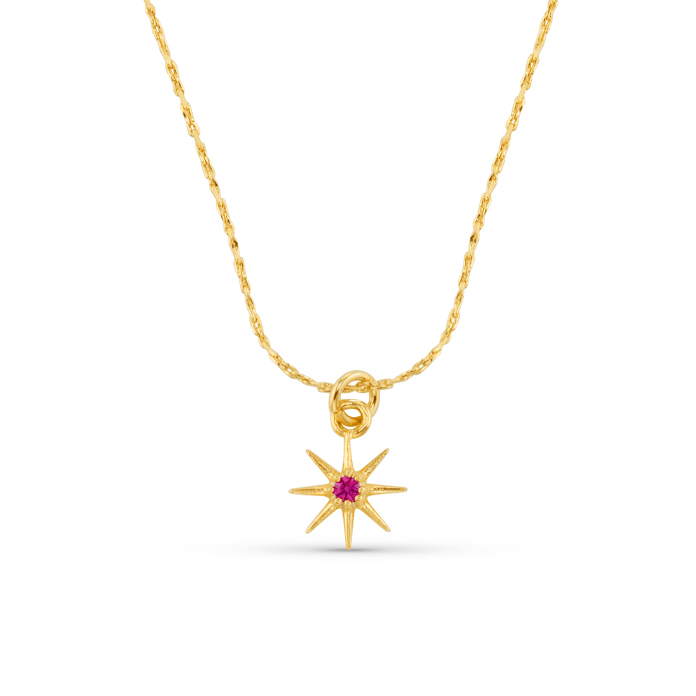 Short Necklaces July Birthstone Ruby Necklace Orelia Jewellery