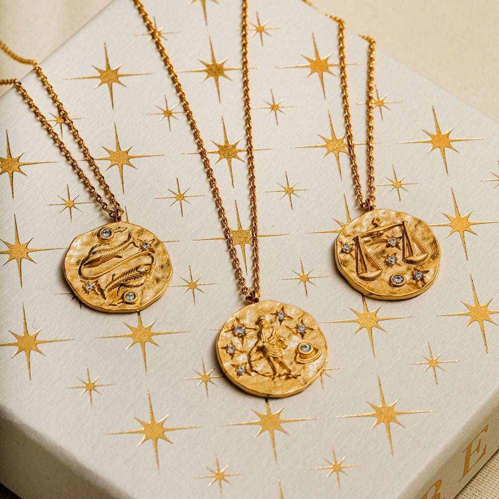 Short Necklaces Libra Zodiac Necklace Orelia Jewellery