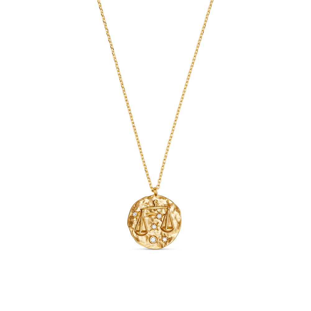 Short Necklaces Libra Zodiac Necklace Orelia Jewellery