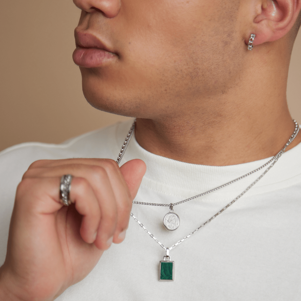 Short Necklaces Malachite Tag Necklace Orelia Jewellery