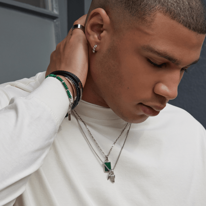 Short Necklaces Malachite Tag Necklace Orelia Jewellery