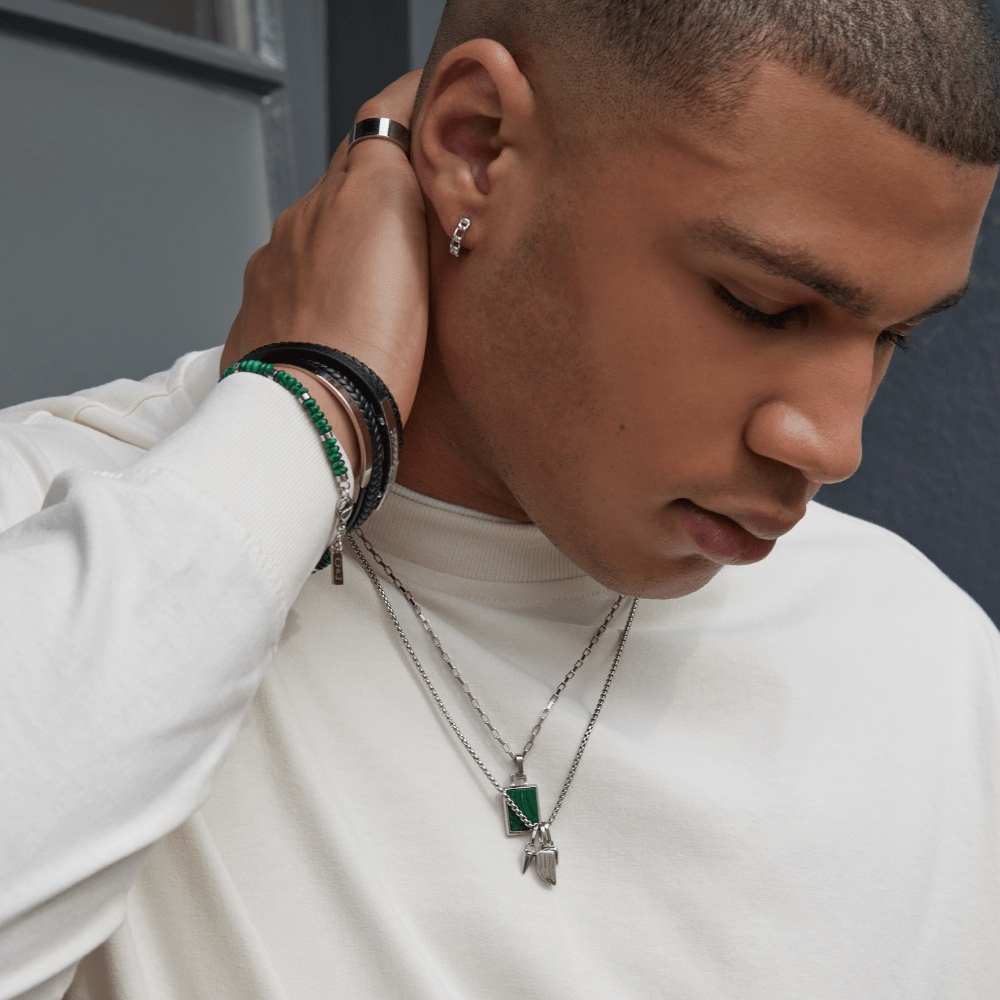 Short Necklaces Malachite Tag Necklace Orelia Jewellery