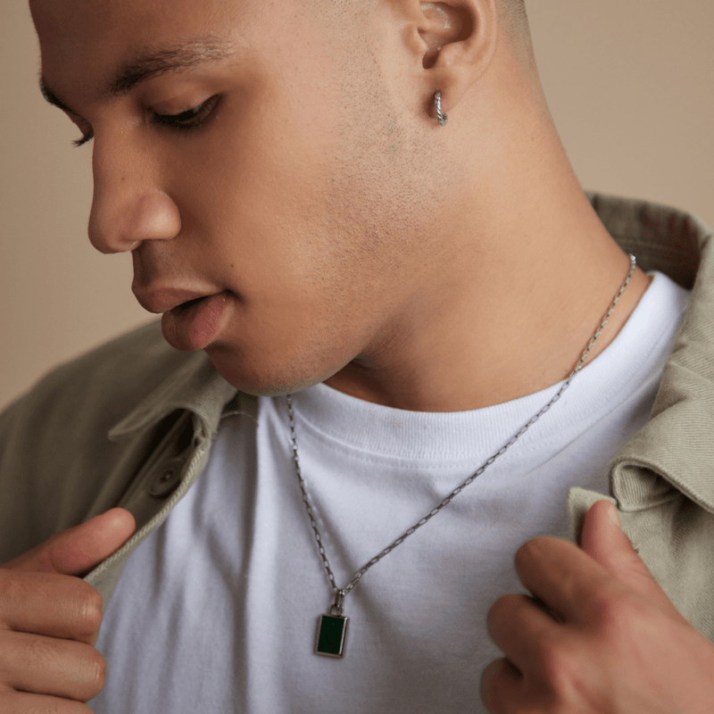 Short Necklaces Malachite Tag Necklace Orelia Jewellery