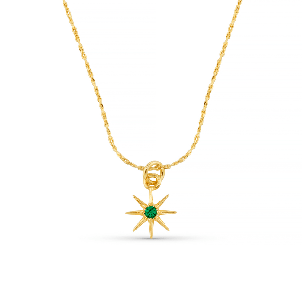 Short Necklaces May Birthstone Emerald Necklace Orelia Jewellery