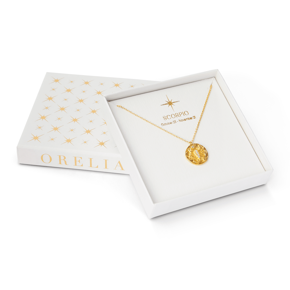 Short Necklaces Scorpio Zodiac Necklace Orelia Jewellery