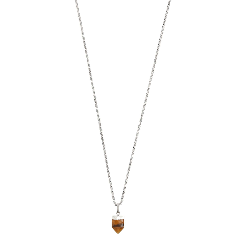 Short Necklaces Tiger's Eye Tusk Necklace Orelia Jewellery