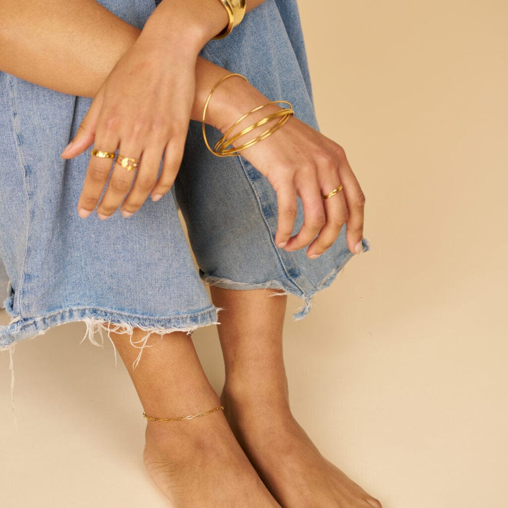 Single Anklet Default LUXE Open Link Chain Anklet Orelia Jewellery