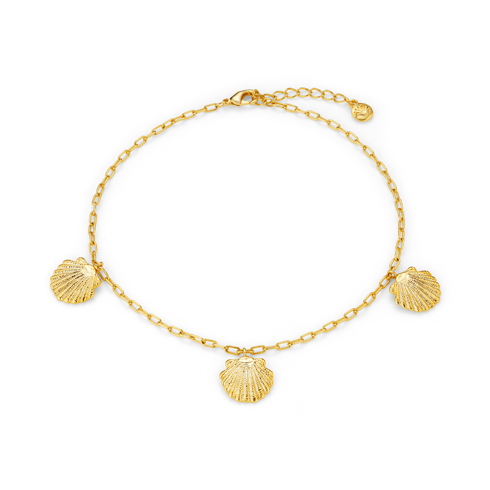 Single Anklet Multi Shell Drop Anklet Orelia Jewellery