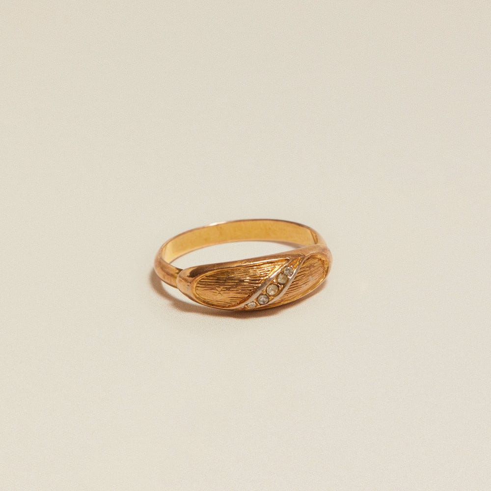 Single Band Ring Default Vintage Crystal Domed Ring Orelia Jewellery