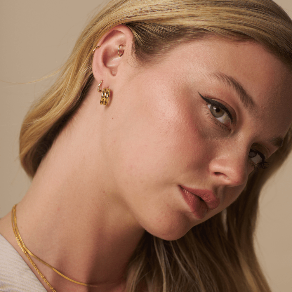 Small Hoop Linear Small Hoop Earrings Orelia Jewellery