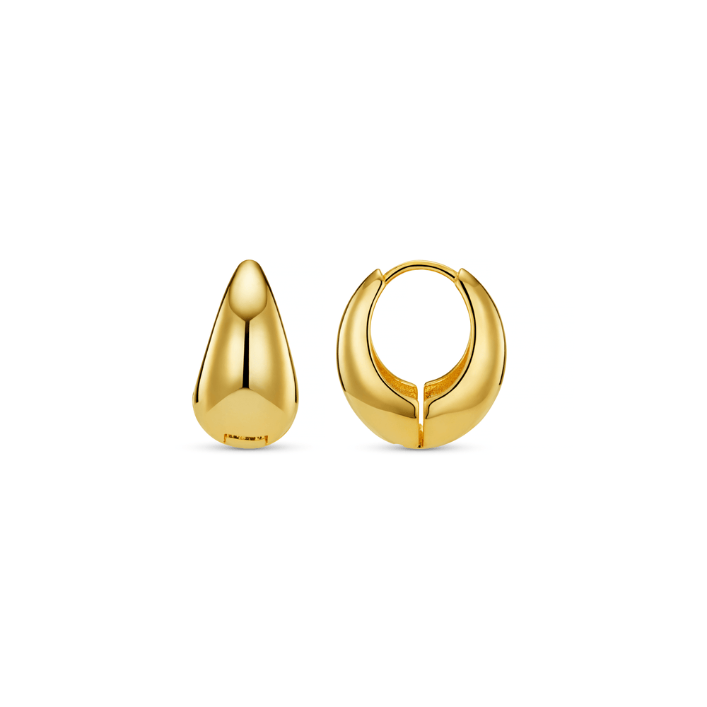Small Hoop Polished Domed Taper Hoop Earrings Orelia Jewellery