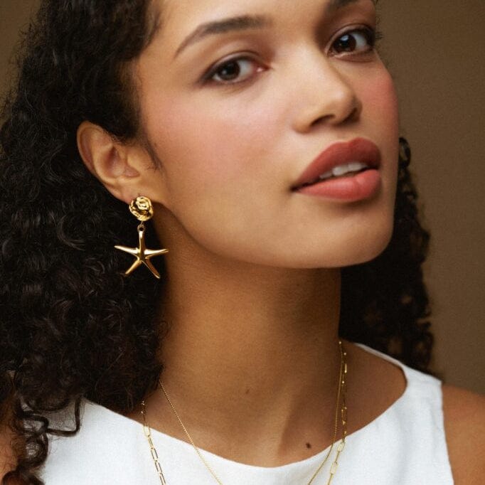 Statement Earring Default LUXE Statement Starfish Earrings Orelia Jewellery