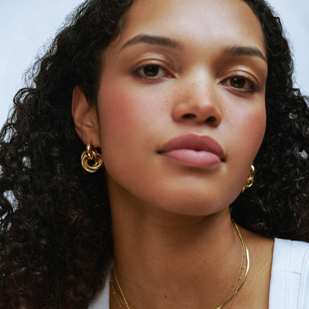 Statement Earring Default Statement Interlocking Earrings - Gold Orelia Jewellery