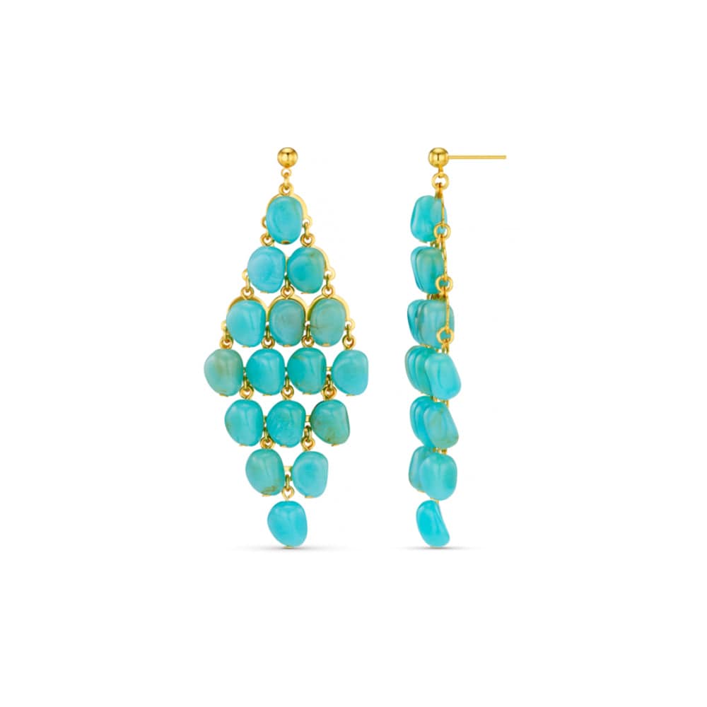 Statement Earring Default Statement Turquoise Chandelier Drop Earrings Orelia Jewellery