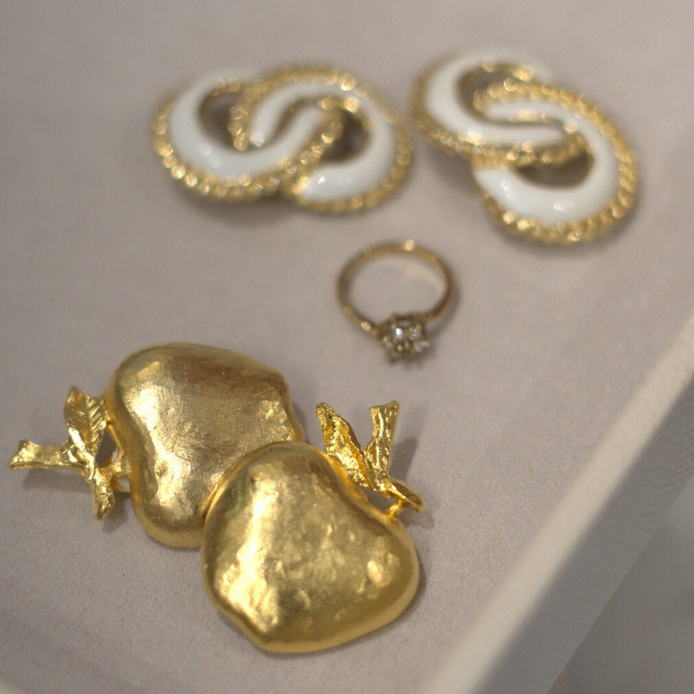 Statement Earring Default Vintage Statement Apple Clip-On Earrings Orelia Jewellery