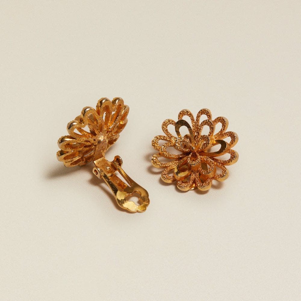 Statement Earring Default Vintage Statement Flower Clip-On Earrings Orelia Jewellery