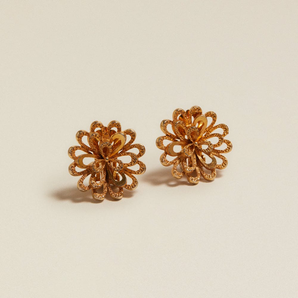 Statement Earring Default Vintage Statement Flower Clip-On Earrings Orelia Jewellery