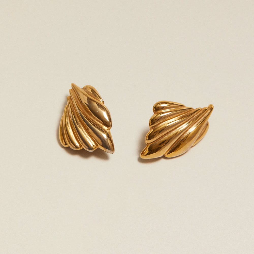 Statement Earring Default Vintage Statement Scalloped Clip-On Earrings Orelia Jewellery