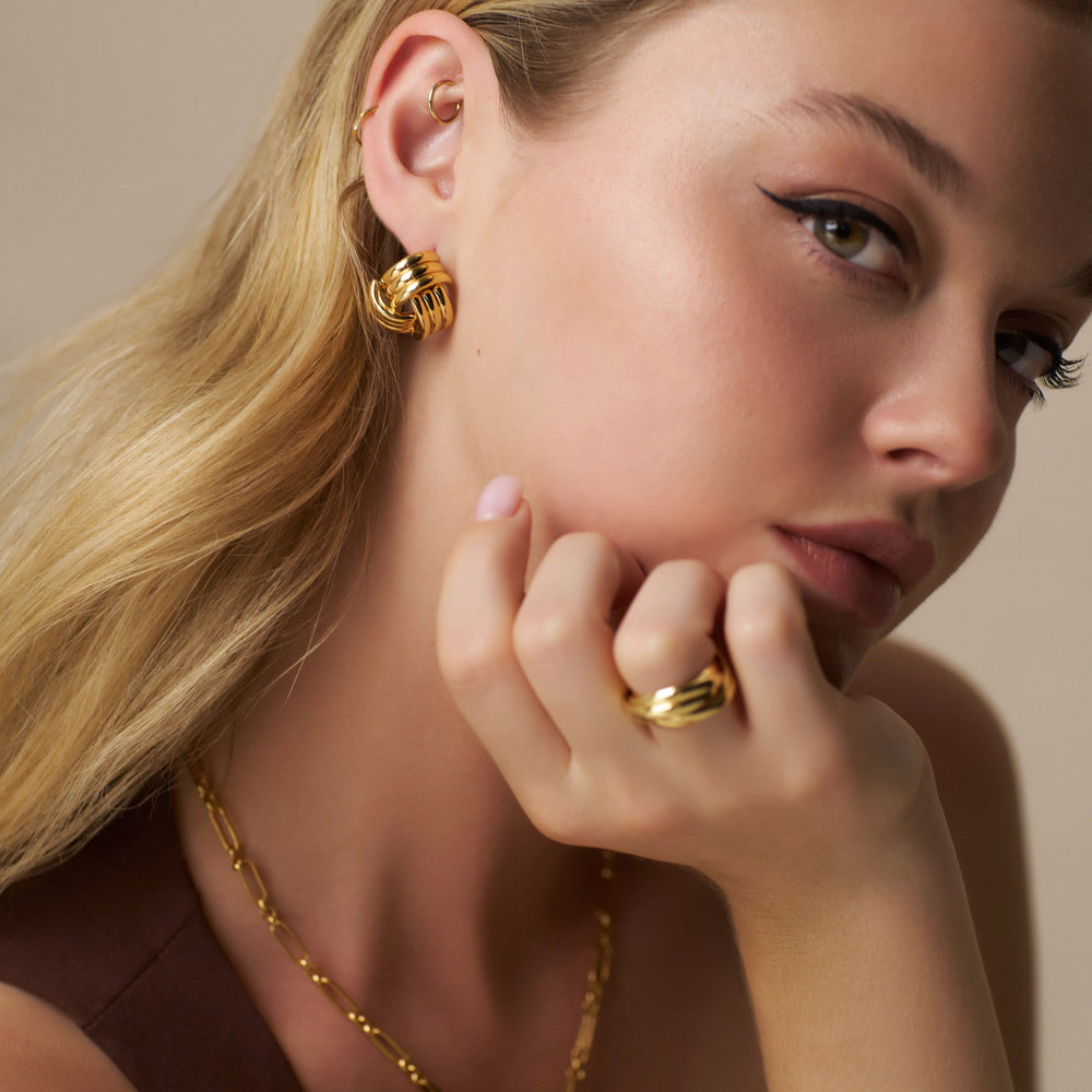 Statement Earring Interlocking Statement Stud Earrings Orelia Jewellery