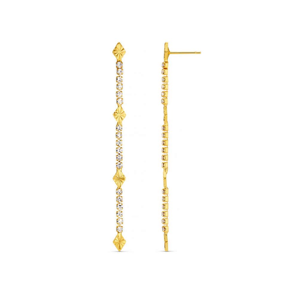 Statement Earring ONE Cupchain & Etched Detail Drop Earrings Orelia Jewellery