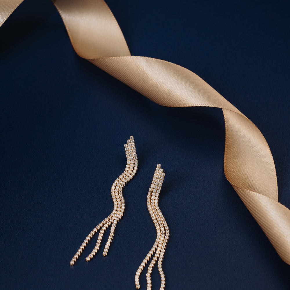 Statement Earring ONE Cupchain Waterfall Drop Earrings Orelia Jewellery