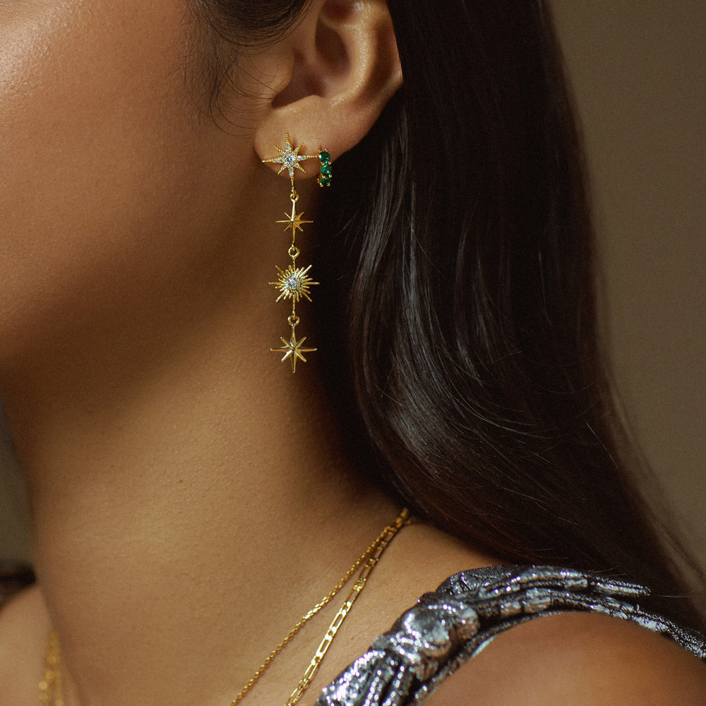 Statement Earring ONE Statement Crystal Starburst Drop Earrings Orelia Jewellery