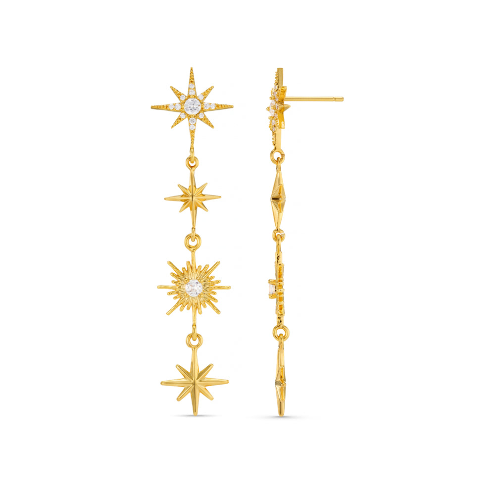 Statement Earring ONE Statement Crystal Starburst Drop Earrings Orelia Jewellery