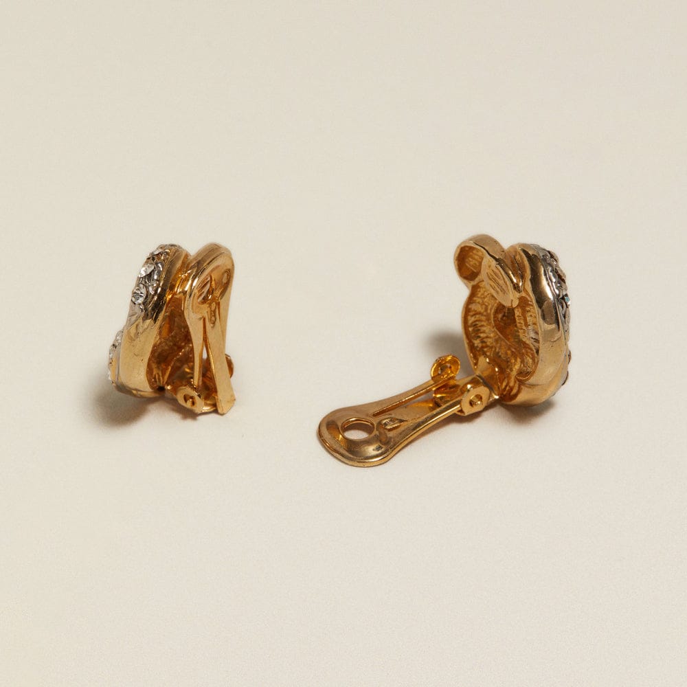 Statement Earring ONE Vintage Circular Interlocked Crystal Earrings Orelia Jewellery