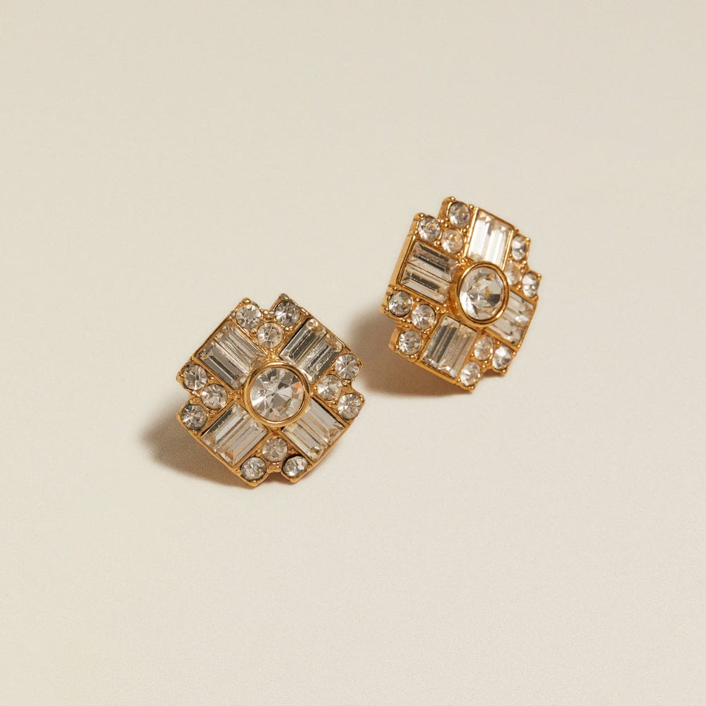 Statement Earring ONE Vintage Geometric Statement Clip-On Earrings Orelia Jewellery